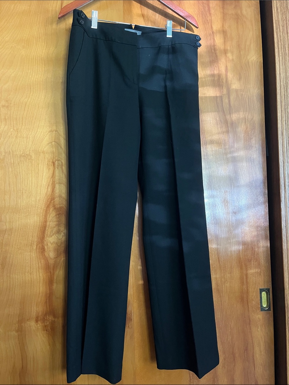 Ann Taylor Black Wide-Leg Dress Trousers